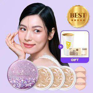 [쿠폰40%+묶음7%+커피쿠폰] 에이지투웨니스 샤이닝드롭 오리지날 팩트 케이스+리필3개