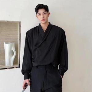남자 저고리 생활 셔츠 한복 블라우스 개량 블랙 절옷