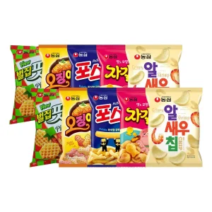 농심 자갈치, 90g, 2개 + 오징어집, 78g, 2개 + 알새우, 68g, 2개 + 포스틱, 84g, 2개