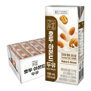 [내일도착] 건국 호두 아몬드 두유 190ml 24팩