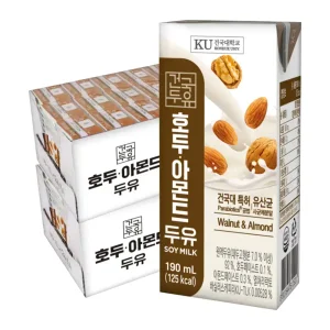 [내일도착] 건국 호두 아몬드 두유 190ml 48팩