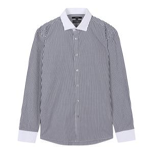 [파렌하이트] 배색 카라 스트라이프 드레스 셔츠 (FHBAH5311)