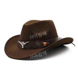 티류으스 가죽 카우보이 모자 남성 서부 빅사이즈 서부시대 중절모 총잡이 서부개척 캡