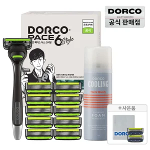 (15%즉할) 도루코 페이스6스타일 면도기 풀세트2호+증정(5증정날2입+타올)/6중날/호환