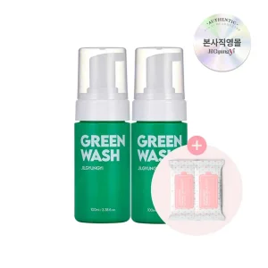[쿠폰5%][질경이] 퍼퓸 여성청결제 그린모스 폼 워시 100ml 2개+페미닌 티슈(10매입)