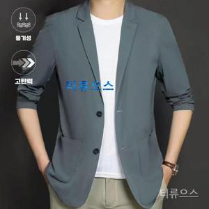 티류으스 1+1초박형 스실크 정장 UV 차단 자켓 남자 냉감 원단 여름자켓 구김 방지