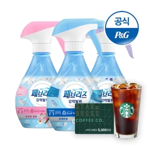 페브리즈 섬유탈취제 370ml 3개 모음 +스타벅스카드 5천원증정(동봉) + 11pay 2천원적