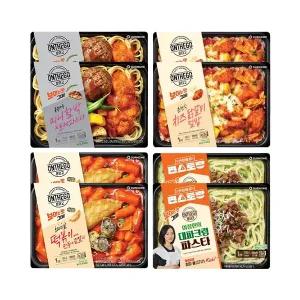 아워홈 온더고 로제파스타 미니함박 310g+떡볶이 with 만두&김말이 365g+춘천식 치즈닭