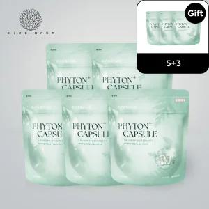 [5+3구성] 아이너바움 피톤플러스 아기 유아 올인원 미니 세탁 캡슐세제 (8g*40ea)