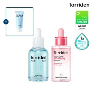 [SET] 토리든 다이브인 저분자 히알루론산 세럼 50ml+셀메이징 콜라겐 모공 탄력앰플