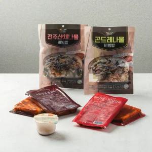 산채나물비빔밥 + 오리양념주물럭 + 홍시찹쌀떡