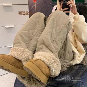 겨울 여성 백패킹 패딩 팬츠 등산 보온팬츠 방한 우모복 플리스 구스다운 티류으스