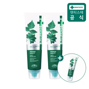 덴티스테 안티캐비티 치약 100g 2개 + 20g 고불소 드라이브러싱 치약