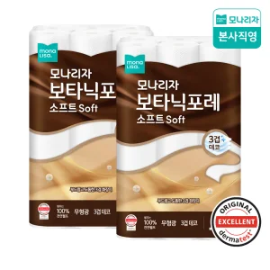 모나리자 보타닉포레 소프트 30M 30롤 2팩 천연펄프 화장지