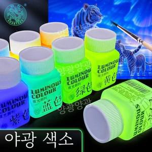 야광페인트 형광 UV 축광 병에 든 발광 안료 의 제작 의류 신발 섬유 슈퍼 밝은 티류으