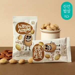 [산과들에] 인절미아몬드 20봉+20봉 / 총 40봉 / 아몬드 견과류 간식