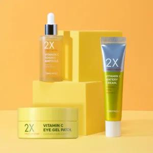 [2개세트]비타민 토닝 앰플 50ml/아이겔패치 60매/ 톤업크림 50ml