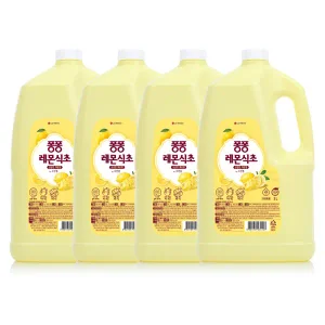 퐁퐁 주방세제 레몬식초 용기, 3L, 4개