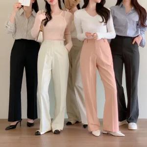 (SL/숏롱/깔끔핏/기본템) 데이위크 2기장 스트레이트 슬랙스 ps4762