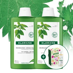 (20% 쿠폰)[피지케어] 네틀 노세범 샴푸 400ml 2개 (+퀴닌샴푸 7ml)