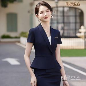 미용사 작업복 에스테틱 마사지 유니폼 뷰티샵 네일 반팔 상의 티류으스