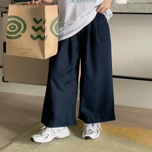 쿨 네이브 밴딩 와이드 팬츠 (one color) 링클프리
