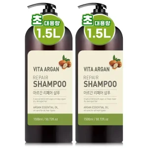 비타아르간 샴푸 약산성 1500ml 2개 향기좋은 린스 트리트먼트