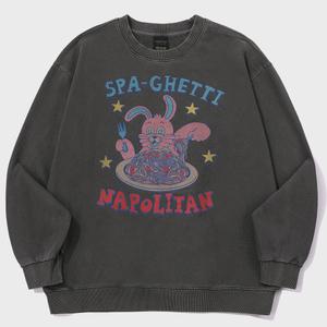 Napoli Hoppi 피그먼트 스웨트셔츠 스모크블랙