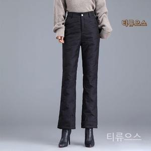 여성구스패딩바지 방한 덕다운 부츠컷 팬츠 핑크 골프 겨울 티류으스