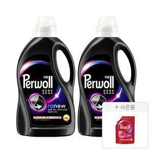 퍼울 다크 본품 1.9L, 2개 + 증정(세탁세제 (컬러, 다양한 색상 의류용), 300 ML, 1개