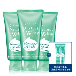센카 퍼펙트휩 아크네케어 100g 3개 + 아크네 휩 15g 2개