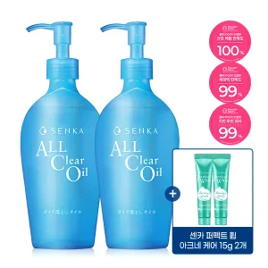 센카 올 클리어 오일 230ml 2개 + 아크네 휩 15g 2개