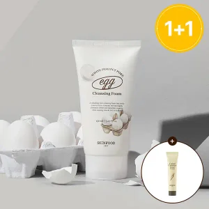 [스킨푸드] 에그 화이트 퍼펙트 포어 클렌징 폼 150ml 2개 + (증정)캐롯 카로틴 릴리프