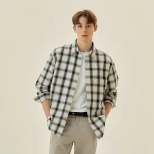 (택가 79,900원)마인드브릿지 남성 체크오버핏셔츠 MZWS2154