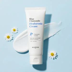 [스킨푸드] 블루 캐모마일 히알루로닉 수분 크림 70ml + (증정) 패드 2매입 5개
