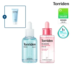 [SET] 토리든 다이브인 저분자 히알루론산 세럼 50ml+셀메이징 콜라겐 모공 탄력앰플