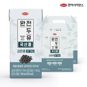 [혜택 13,900]한미 국산 검은콩 무가당 두유 190ml, 32개입(16입 2박스)