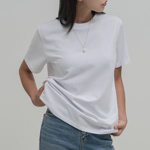[제작] 부드러운 20수 바이오워싱 크루넥 반팔 티셔츠 77694 빅사이즈여성의류