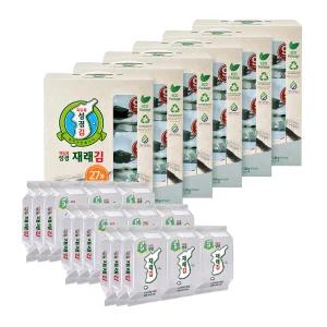 지도표성경김 실속형 재래 식탁김 27봉 선물세트 총 6개