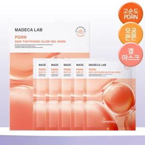 [본사직영] 마데카랩 피디알엔 스킨타이트닝 글로우 겔 마스크 22ml 5매입