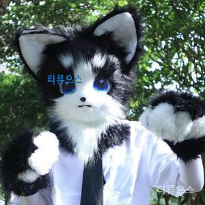 동물 인형탈 헤드 완제품 특이한 고양이 가면 퍼리 코스프레 털 옷 가성비 퍼 슈트 티