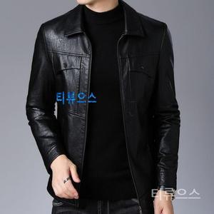 티류으스 남자 가죽 자켓 봄 재킷 라이더 레더 점퍼 하프 더블 고급스러운 빅사이즈 간