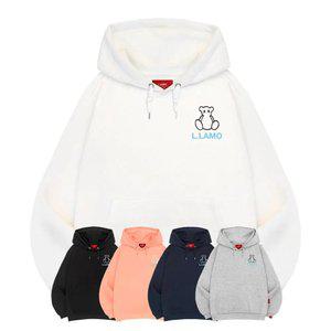 엘라모 3H 라인베어 후드티 남녀공용 빅사이즈 M~4XL