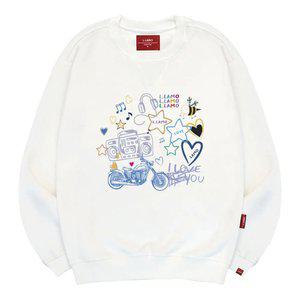 엘라모 3M 아이러브뮤직 맨투맨 남녀공용 빅사이즈 S~4XL
