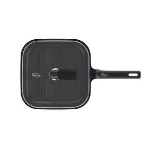 [추석맞이~40%] 도루코 뉴캐스트 초콜릿 IH 주물 인덕션 그릴팬 28cm 세트 (유리+뚜껑