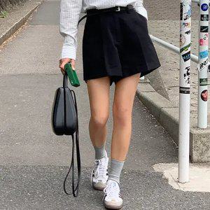 로그 데일리 핀턱 코튼 숏 팬츠 여름 봄 가을 여성 여자 반바지 면 데일리 코디하기좋