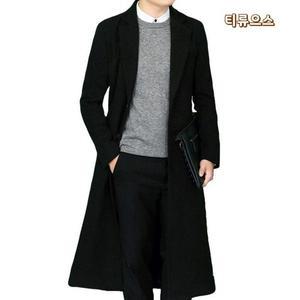 빅사이즈 남성 슬림 모직 롱코트 차이나카라 모던 루즈핏 티류으스