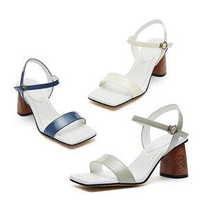 엘칸토 인텐스 여성 소가죽 컬러 포인트 샌들 6.5cm LCWW05S126