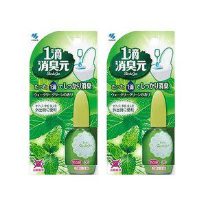 고바야시 쇼슈겐 휴대용 화장실 변기 향수 워터리 그린향, 20ml 2개