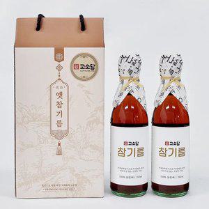 [10+1]통깨 100% 고소담 참기름/들기름 350mlX2개 선물set